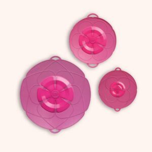 Set de 3 couvercles Fleur