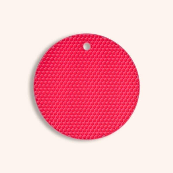 Manique et dessous de plat rond en silicone