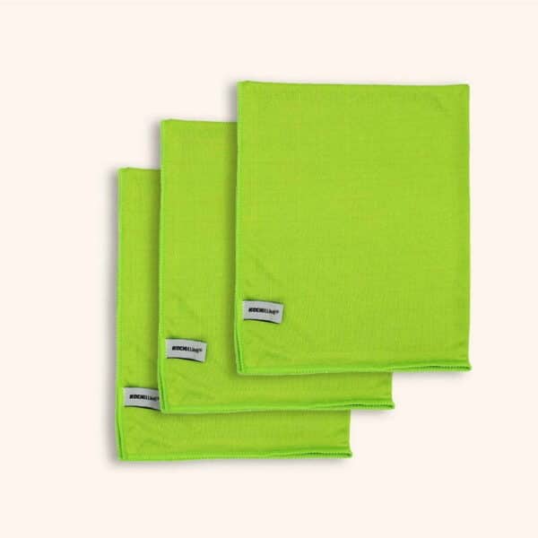 set 3 chiffons de polissage 50 x 60 cm vert